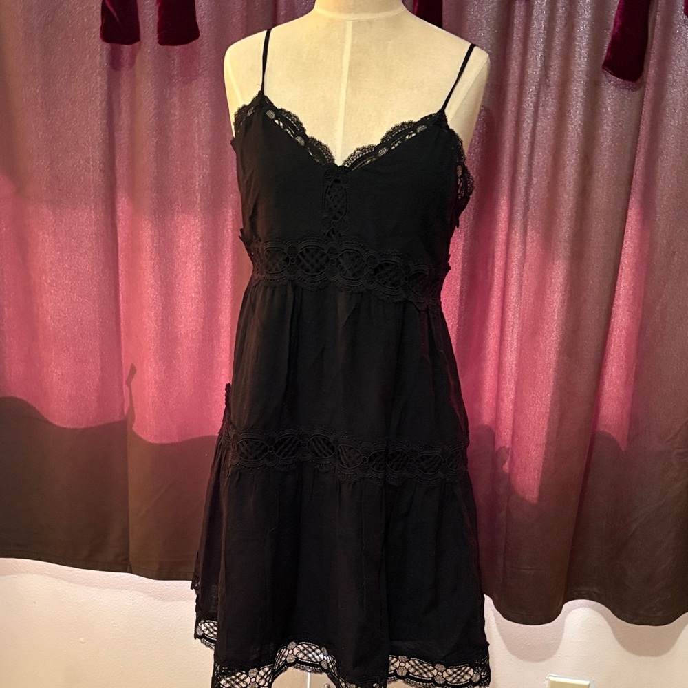 Express Black Lace Mini Dress medium new with tags